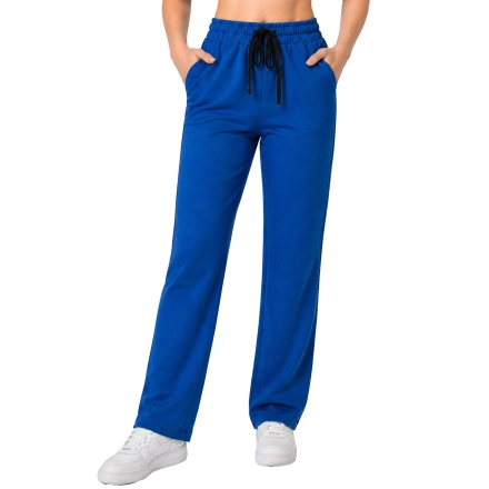 Spodnie medyczne proste klasyczne chabrowe casual premium roz. M